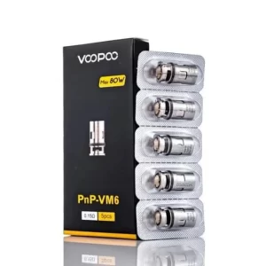 VooPoo – Coil PnP VM6 As bobinas de substituição VOOPOO PnP são um conjunto de cabeça de atomizador de bobina plug ‘n’ play. Criada em uma bobina única, dupla, cerâmica ou malha configurada para permitir que diferentes estilos de vaping, para se tornar o sistema vape adequado para cada usuário.