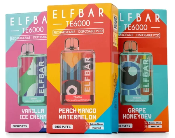 Elf Bar TE6000 Puffs – Pod Descartável