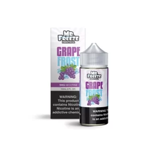 O juice Grape Frost da Mr Freeze é um líquido para vaporizadores que trás uma deliciosa e surpreendente combinação de uvas suculentas com o toque da menta e todo o ICE da Mr. Freeze.