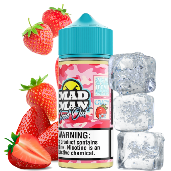 liquido-mad-man-iced-out-strawberry- Mad Man Crazy Strawberry Ice 3mg 100ml