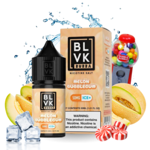 NicSalt Melon Bubblegum Ice 30ml BLVK | E-líquido de Chiclete de Melão e Mentol Refrescante